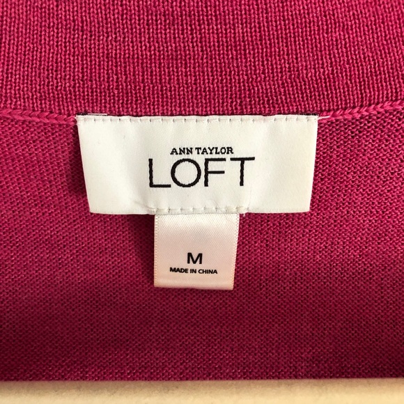Ann Taylor LOFT Pink Cardigan w/ gold sequins - Picture 5 of 6